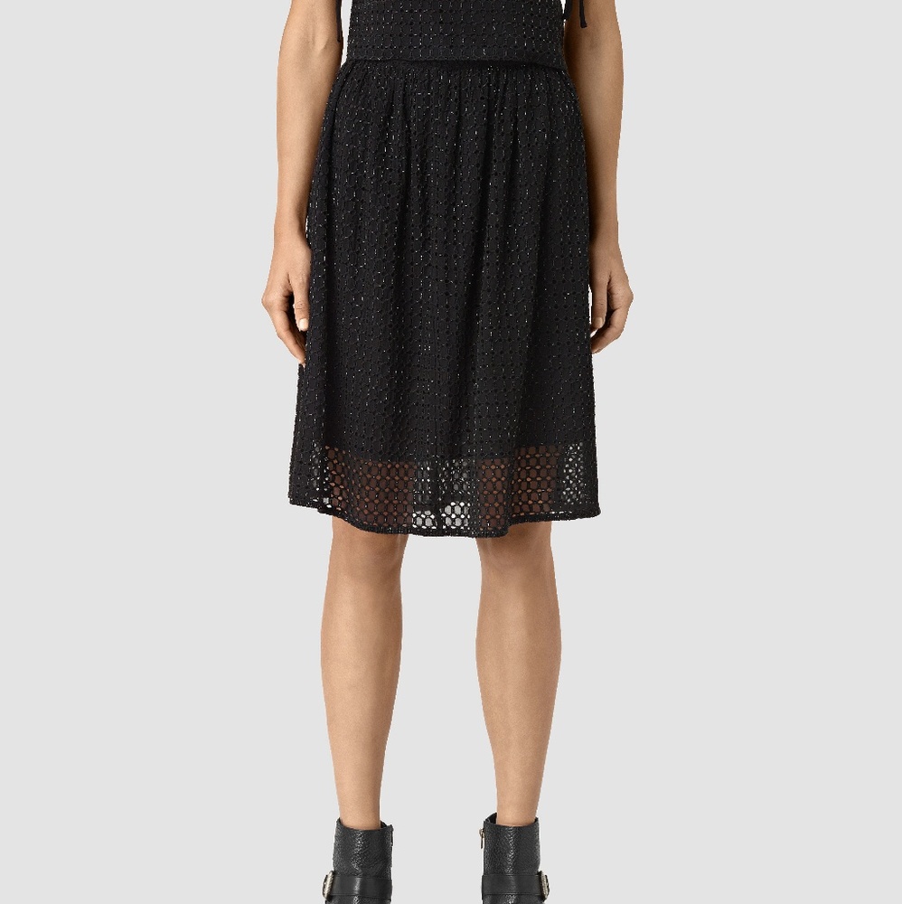 ALLSAINTS beaded Milda skirt NWT